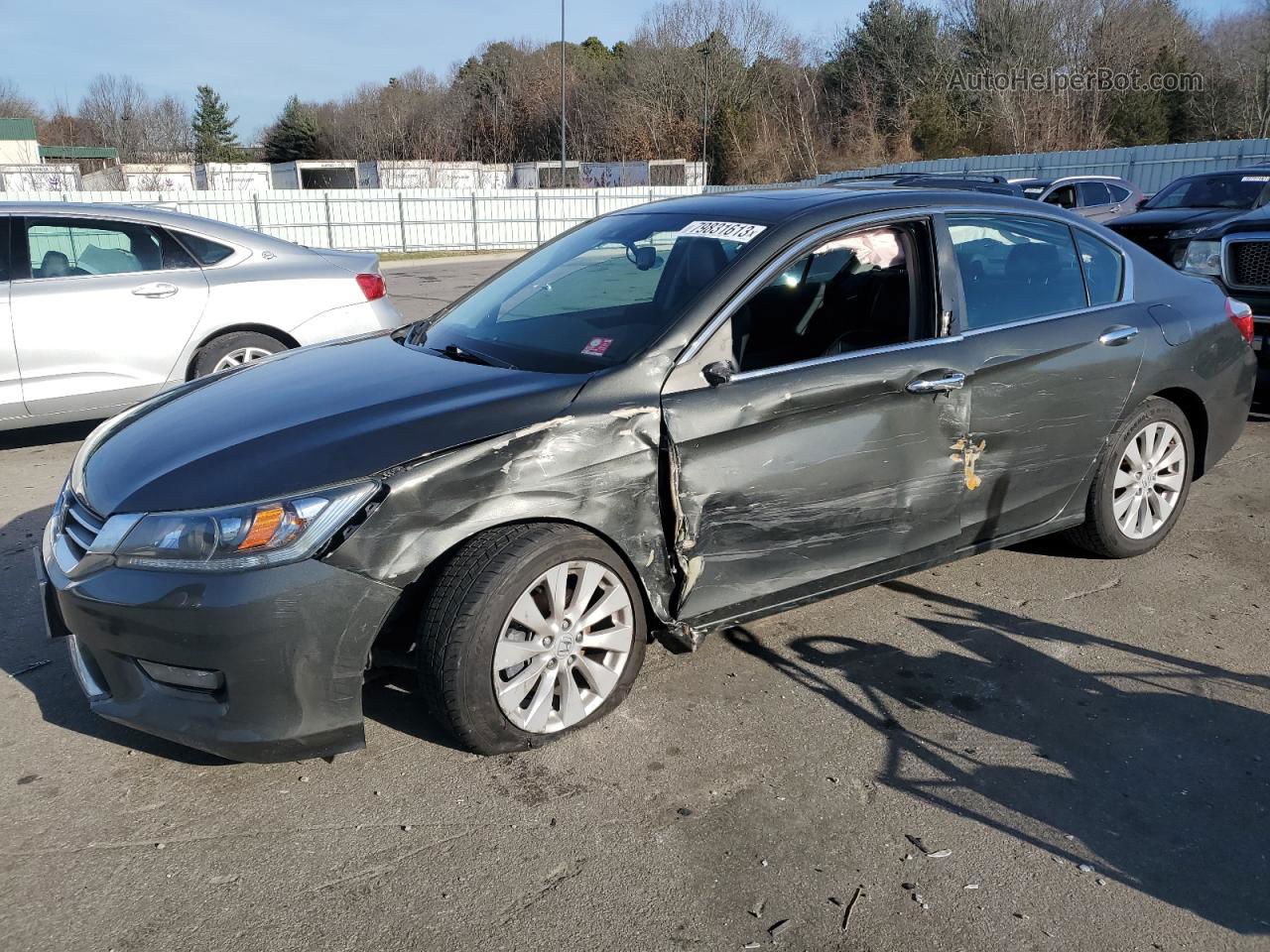 2014 Honda Accord Exl Green vin: 1HGCR2F84EA142401