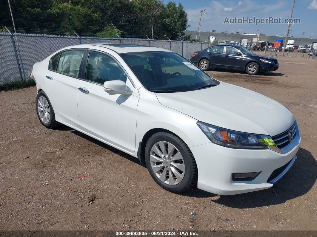 2014 Honda Accord Ex-l White vin: 1HGCR2F84EA159666