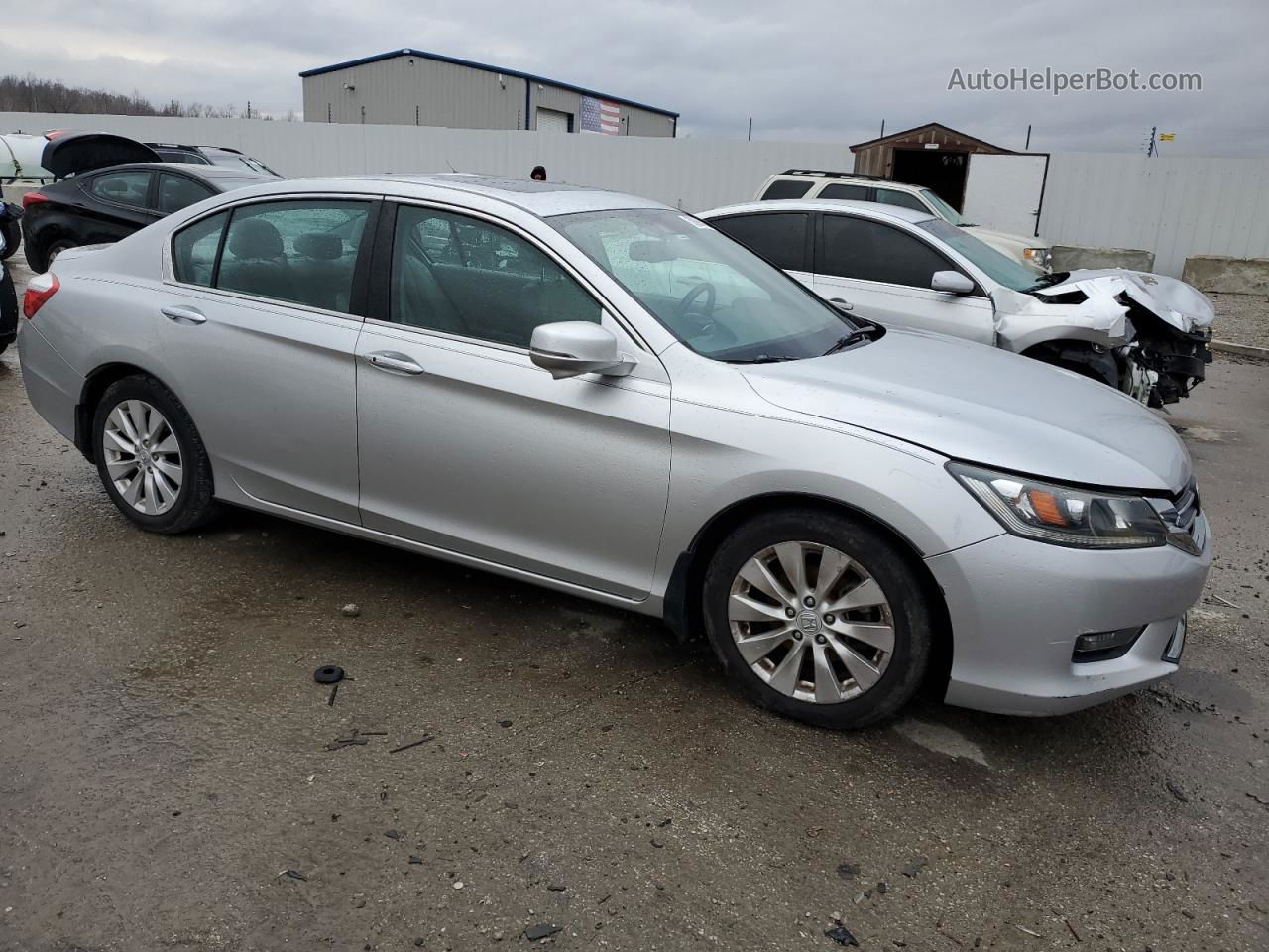 2014 Honda Accord Exl Silver vin: 1HGCR2F84EA213869