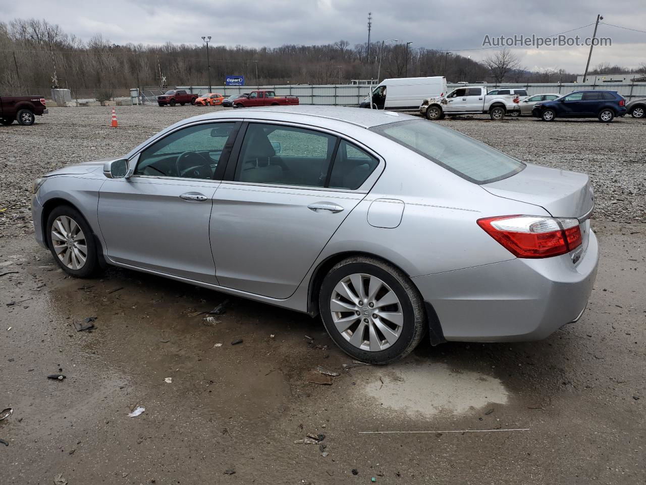 2014 Honda Accord Exl Серебряный vin: 1HGCR2F84EA213869