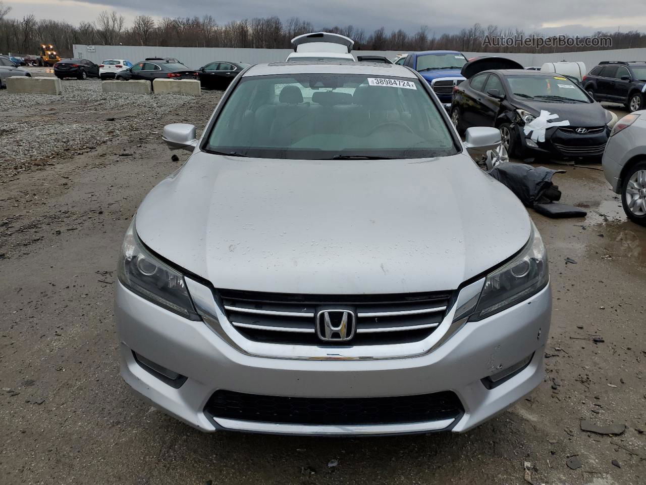 2014 Honda Accord Exl Серебряный vin: 1HGCR2F84EA213869