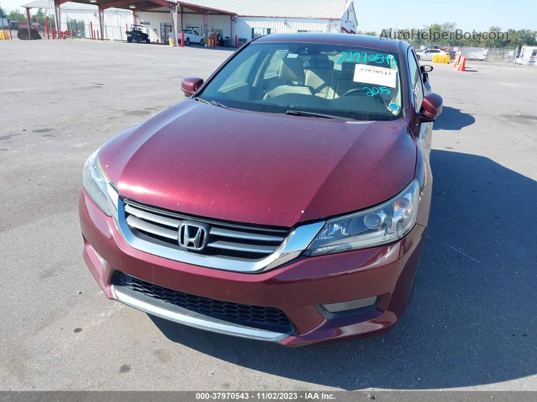 2015 Honda Accord Ex-l Burgundy vin: 1HGCR2F84FA163301