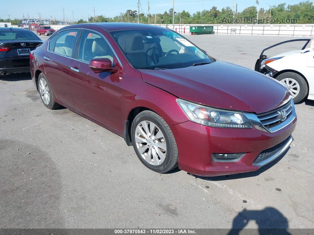 2015 Honda Accord Ex-l Burgundy vin: 1HGCR2F84FA163301