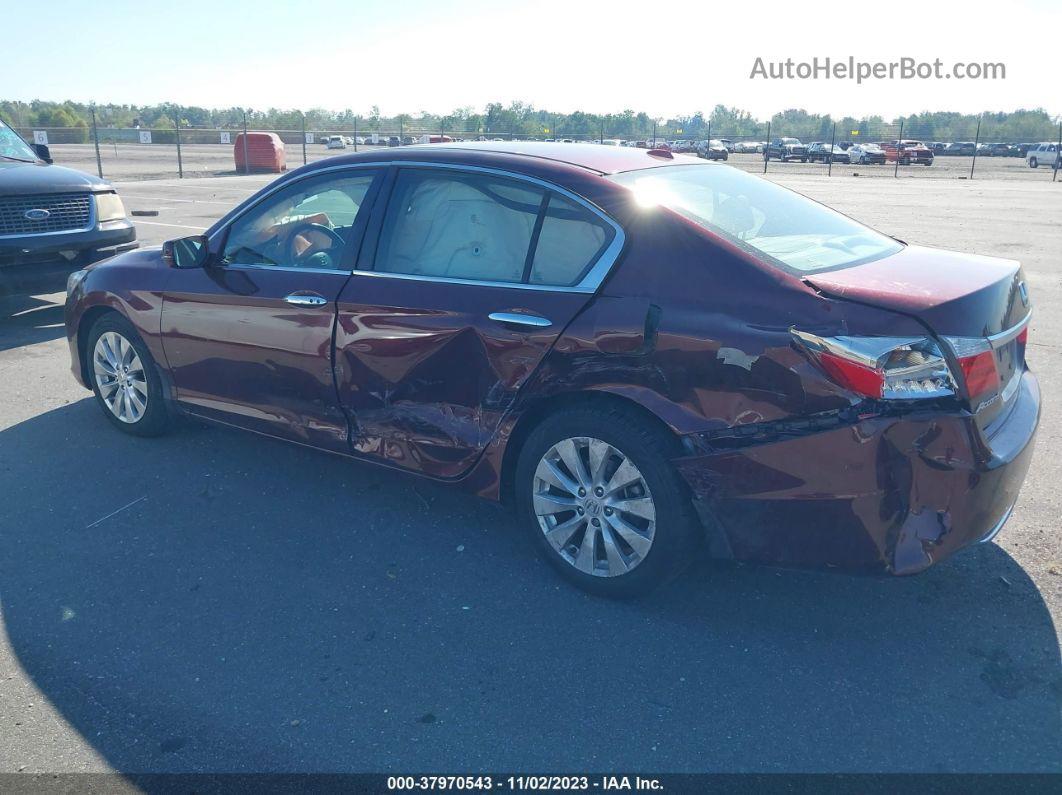 2015 Honda Accord Ex-l Burgundy vin: 1HGCR2F84FA163301