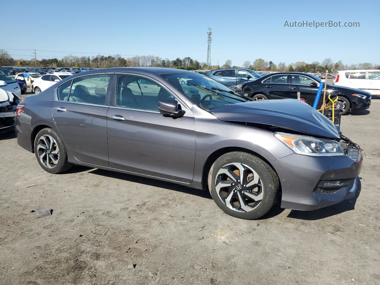 2017 Honda Accord Exl Gray vin: 1HGCR2F84HA015863