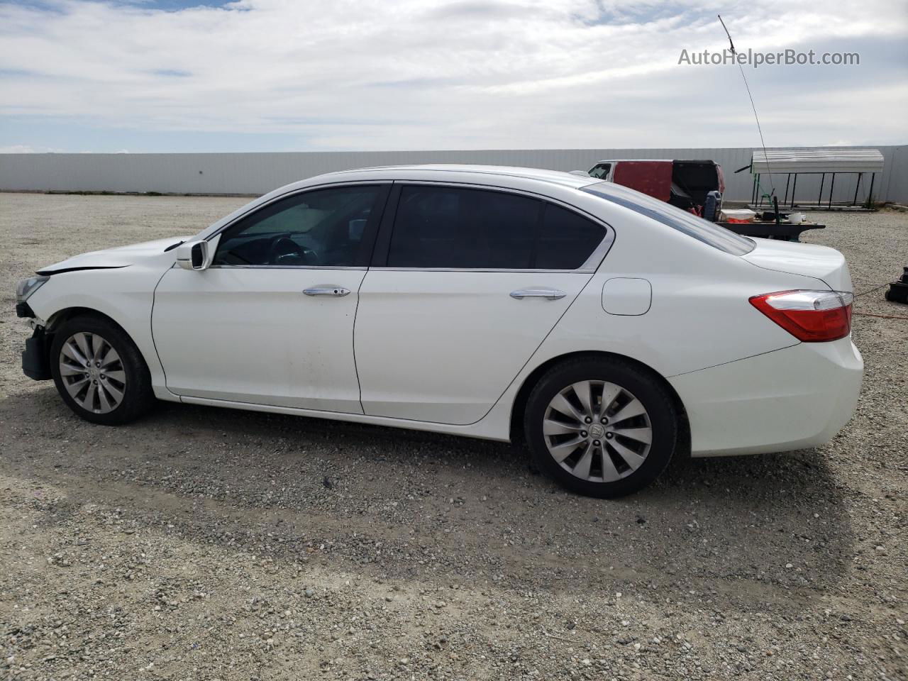 2014 Honda Accord Exl White vin: 1HGCR2F85EA080796