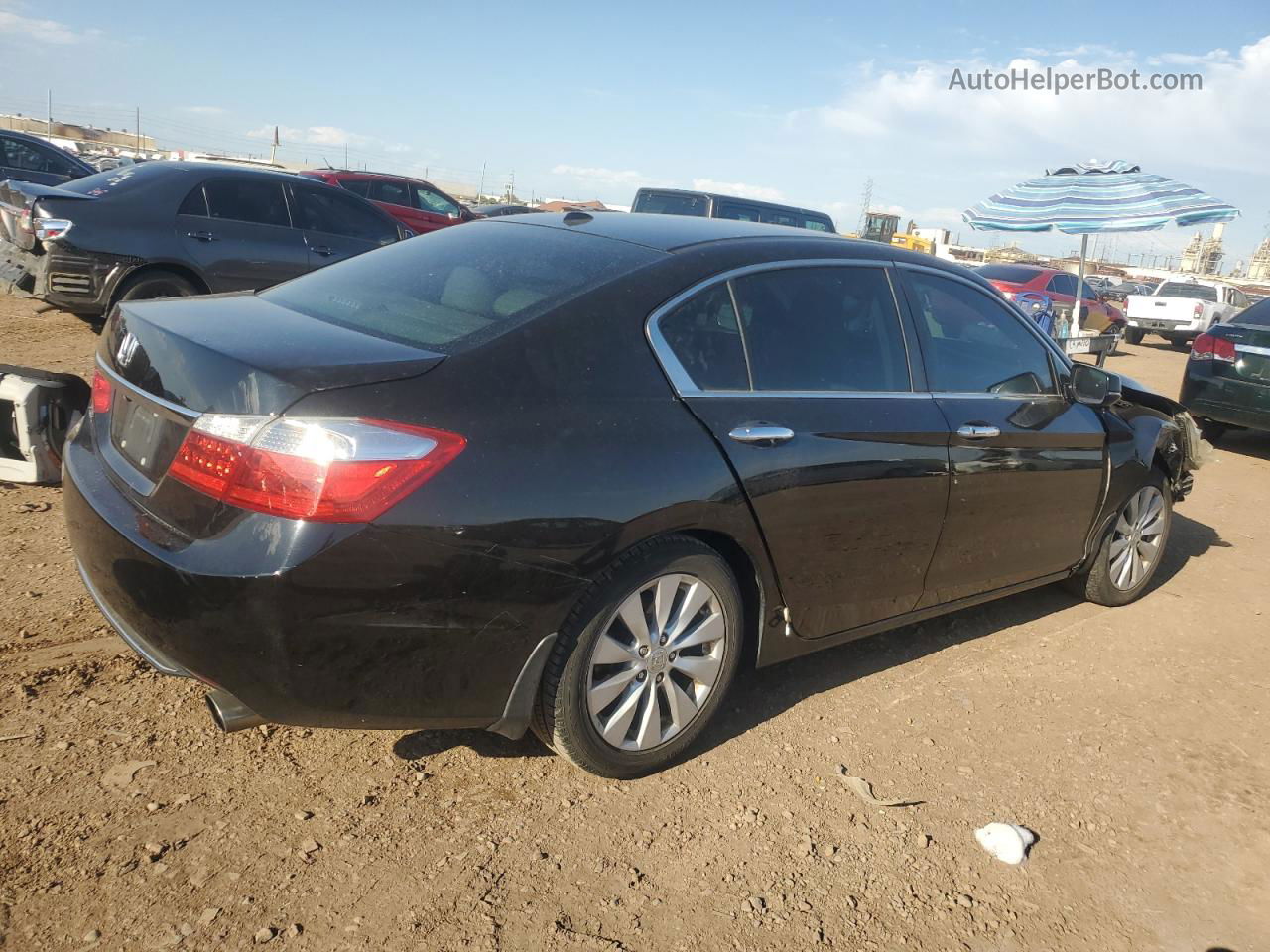 2014 Honda Accord Exl Черный vin: 1HGCR2F85EA145453