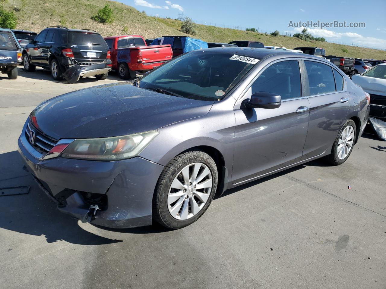 2014 Honda Accord Exl Серый vin: 1HGCR2F85EA296955