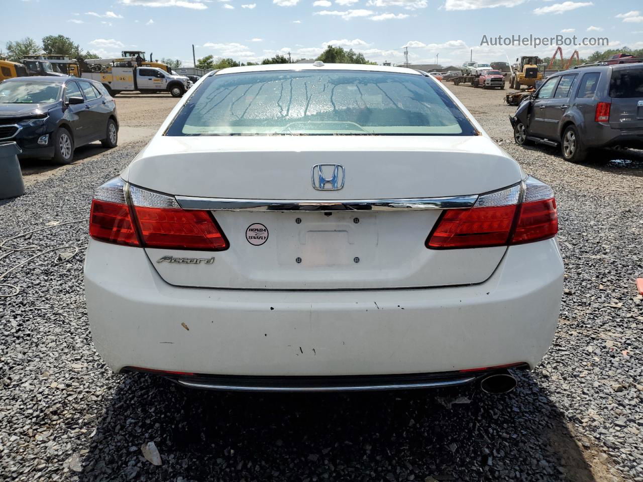 2014 Honda Accord Exl White vin: 1HGCR2F85EA308117