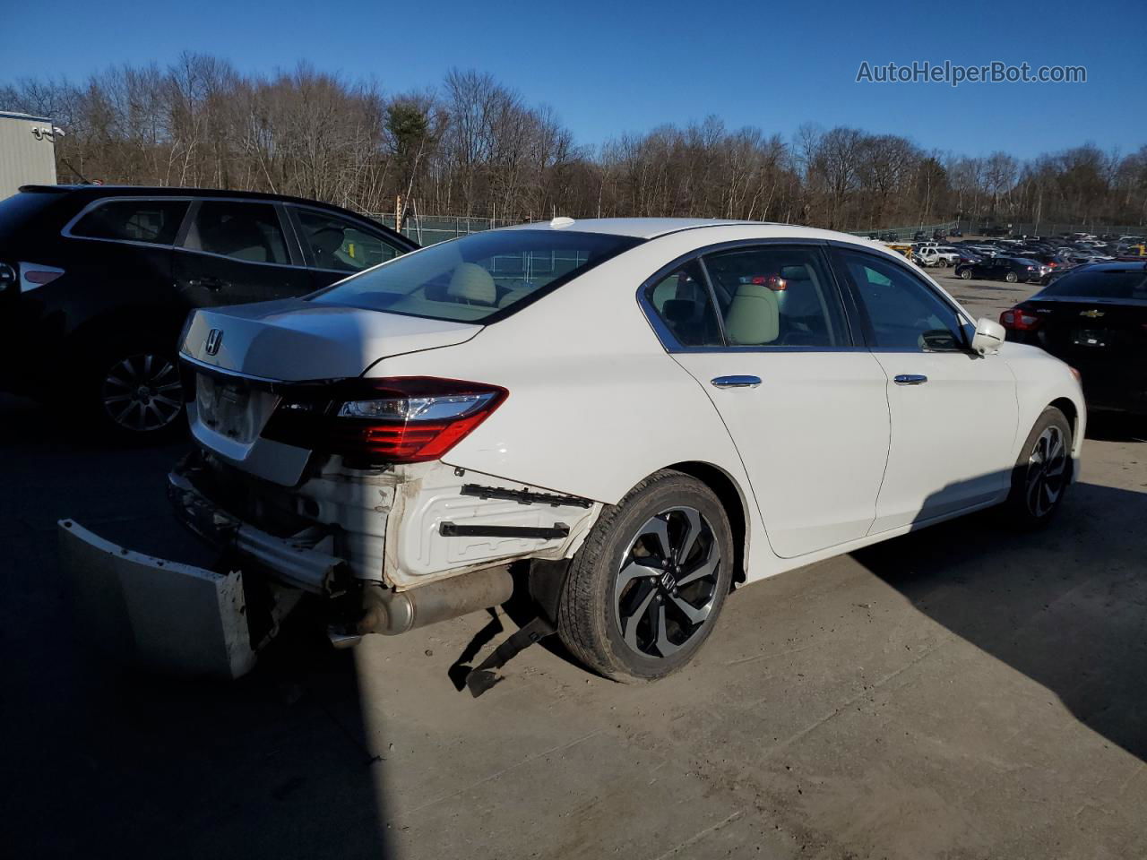 2016 Honda Accord Exl White vin: 1HGCR2F85GA029169