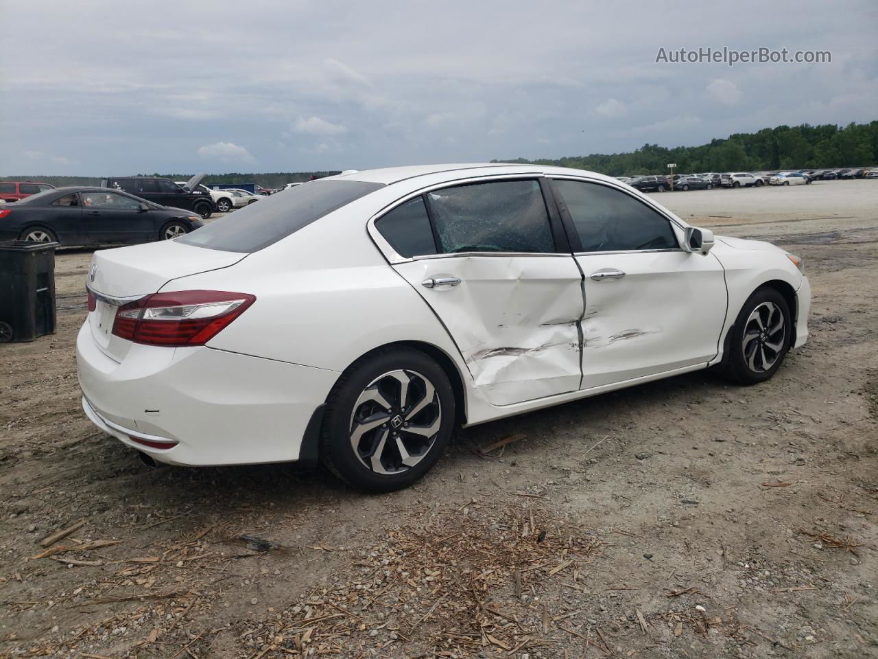 2017 Honda Accord Exl White vin: 1HGCR2F85HA041212