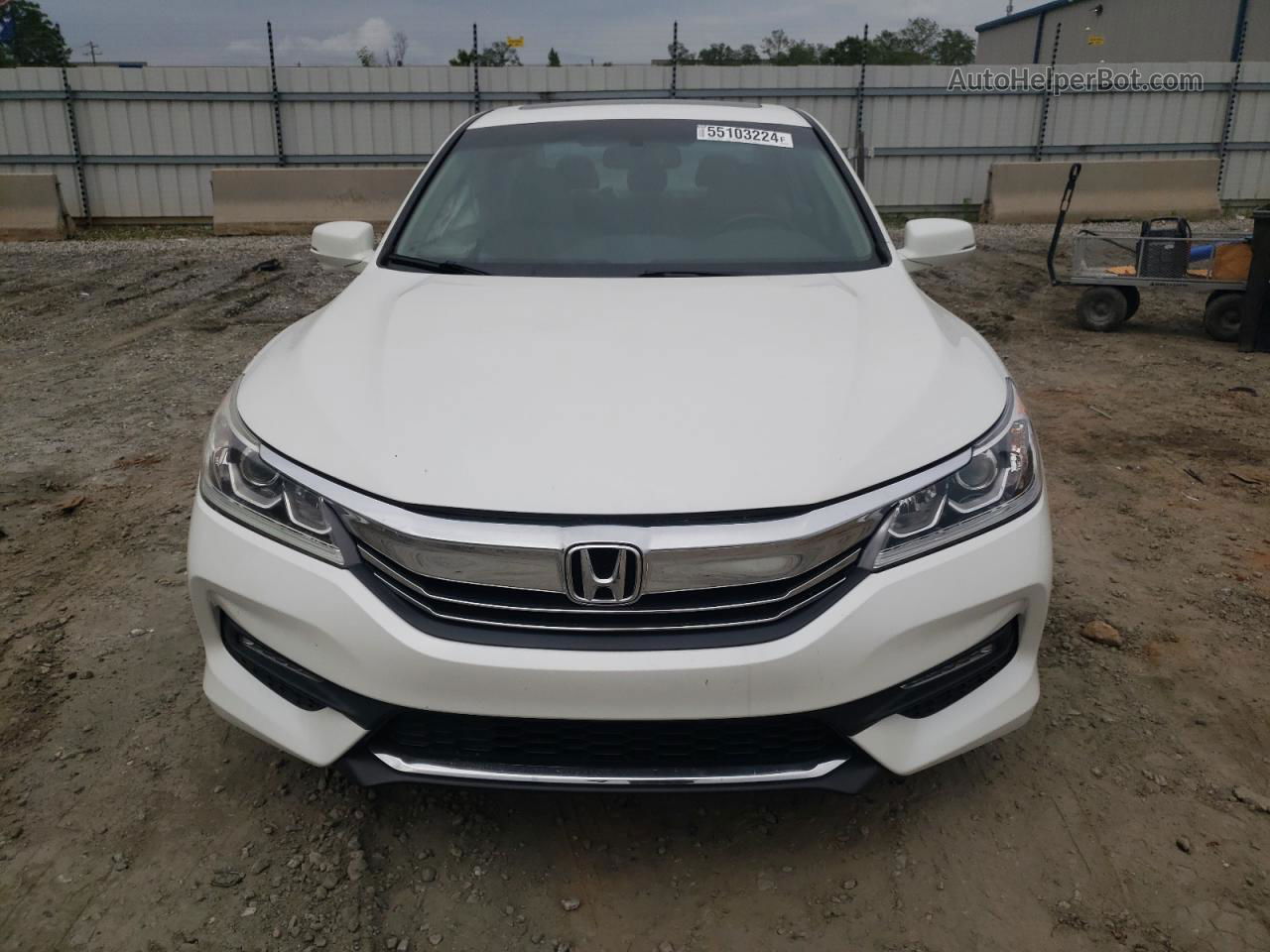 2017 Honda Accord Exl White vin: 1HGCR2F85HA041212