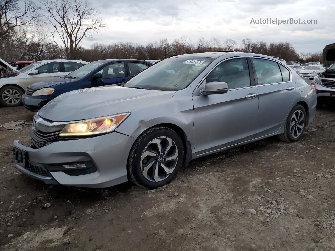 2017 Honda Accord Exl Серебряный vin: 1HGCR2F85HA047785