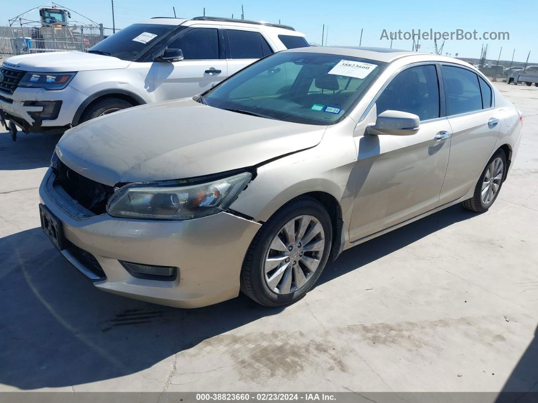 2014 Honda Accord Ex-l Beige vin: 1HGCR2F86EA013334