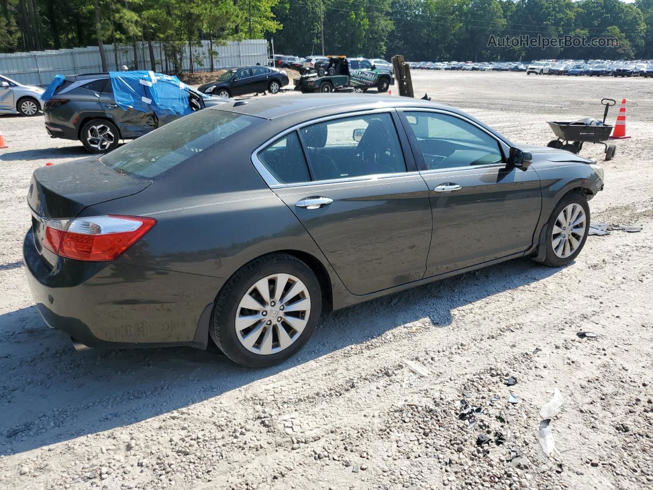 2014 Honda Accord Exl Gray vin: 1HGCR2F86EA066261