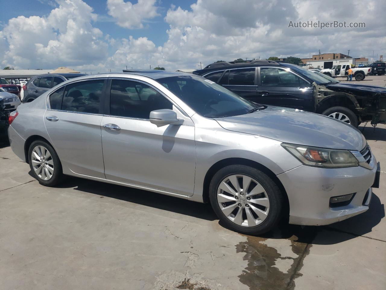 2014 Honda Accord Exl Silver vin: 1HGCR2F86EA097929