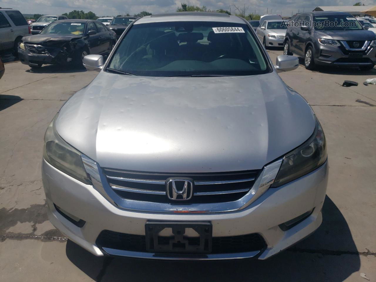 2014 Honda Accord Exl Silver vin: 1HGCR2F86EA097929