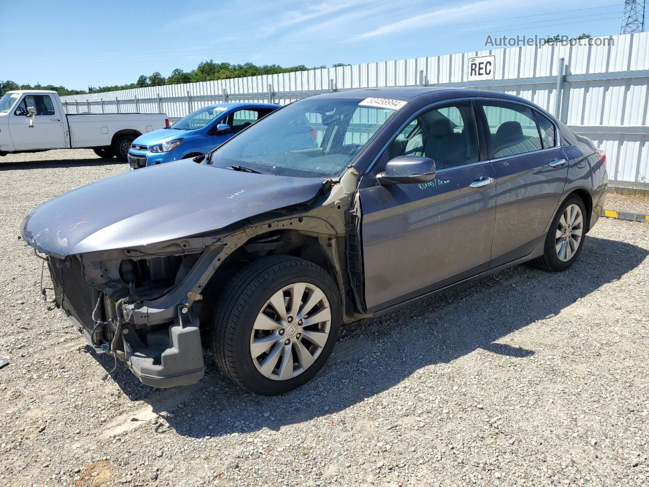 2014 Honda Accord Exl Gray vin: 1HGCR2F86EA151648