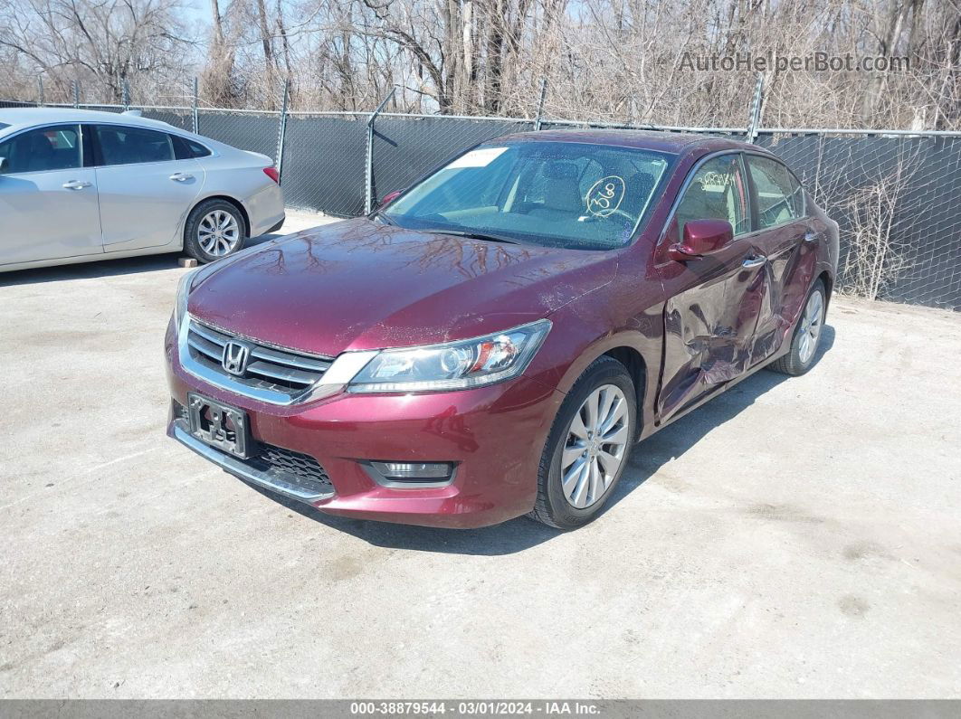 2014 Honda Accord Ex-l Maroon vin: 1HGCR2F86EA190529