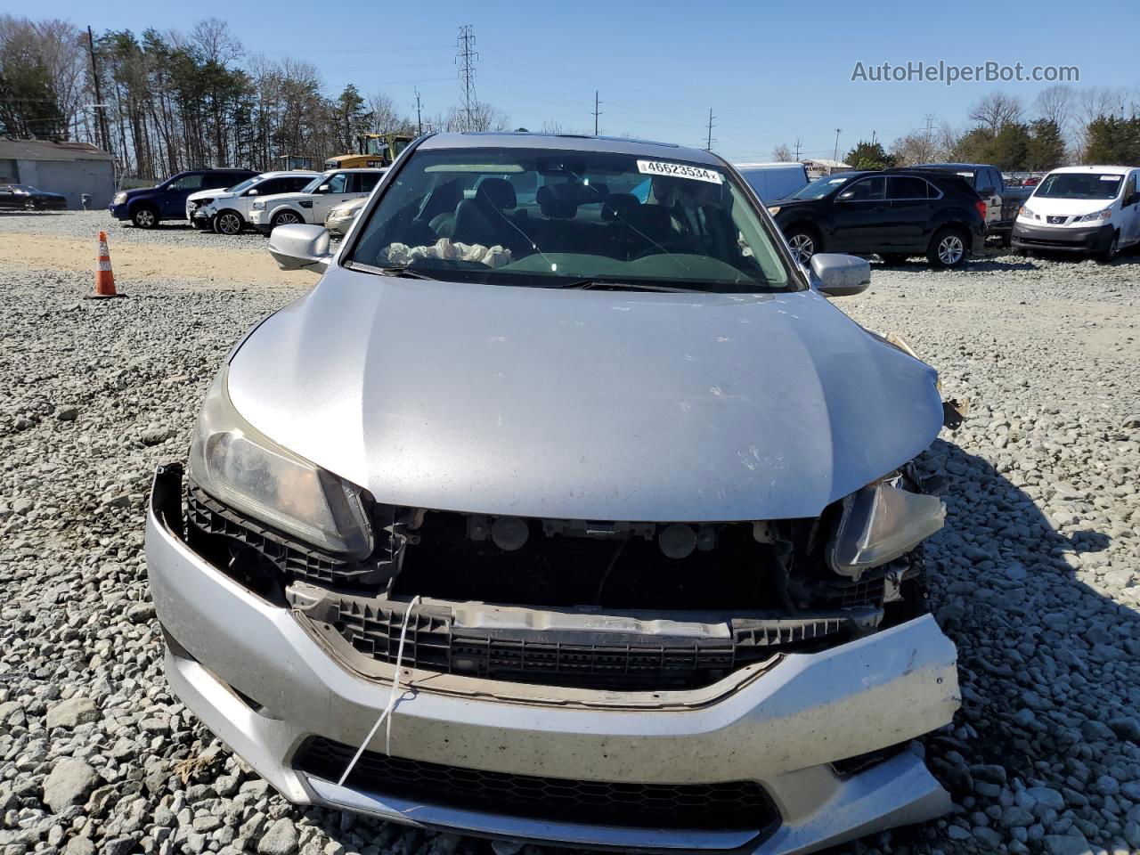 2014 Honda Accord Exl Silver vin: 1HGCR2F86EA206907