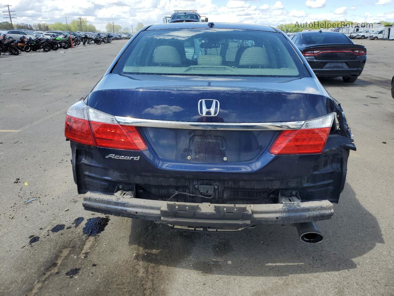 2014 Honda Accord Exl Blue vin: 1HGCR2F86EA228180