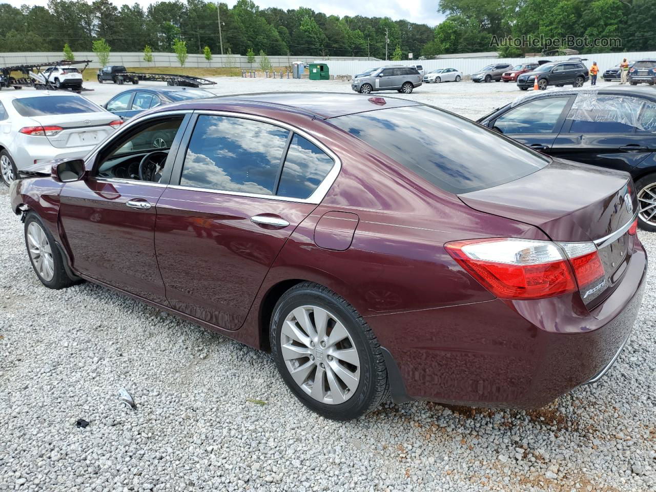 2015 Honda Accord Exl Maroon vin: 1HGCR2F86FA051874