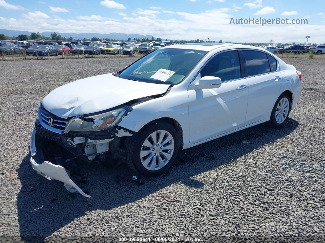 2015 Honda Accord Ex-l White vin: 1HGCR2F86FA131739