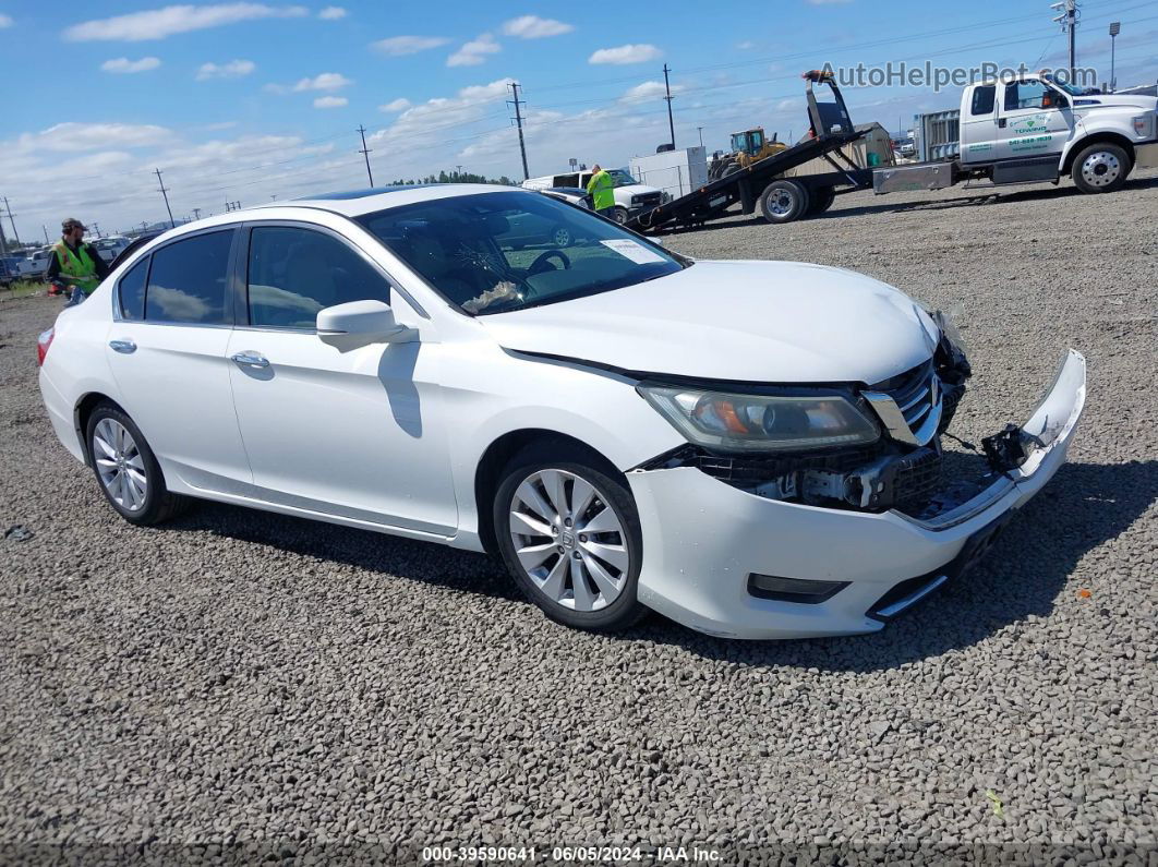 2015 Honda Accord Ex-l White vin: 1HGCR2F86FA131739