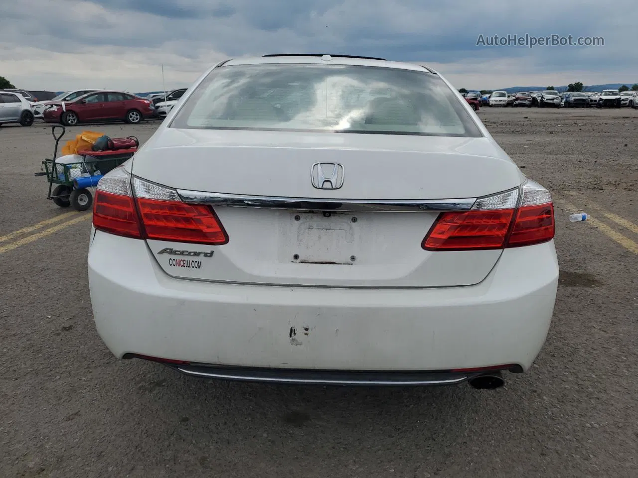 2015 Honda Accord Exl White vin: 1HGCR2F86FA220601