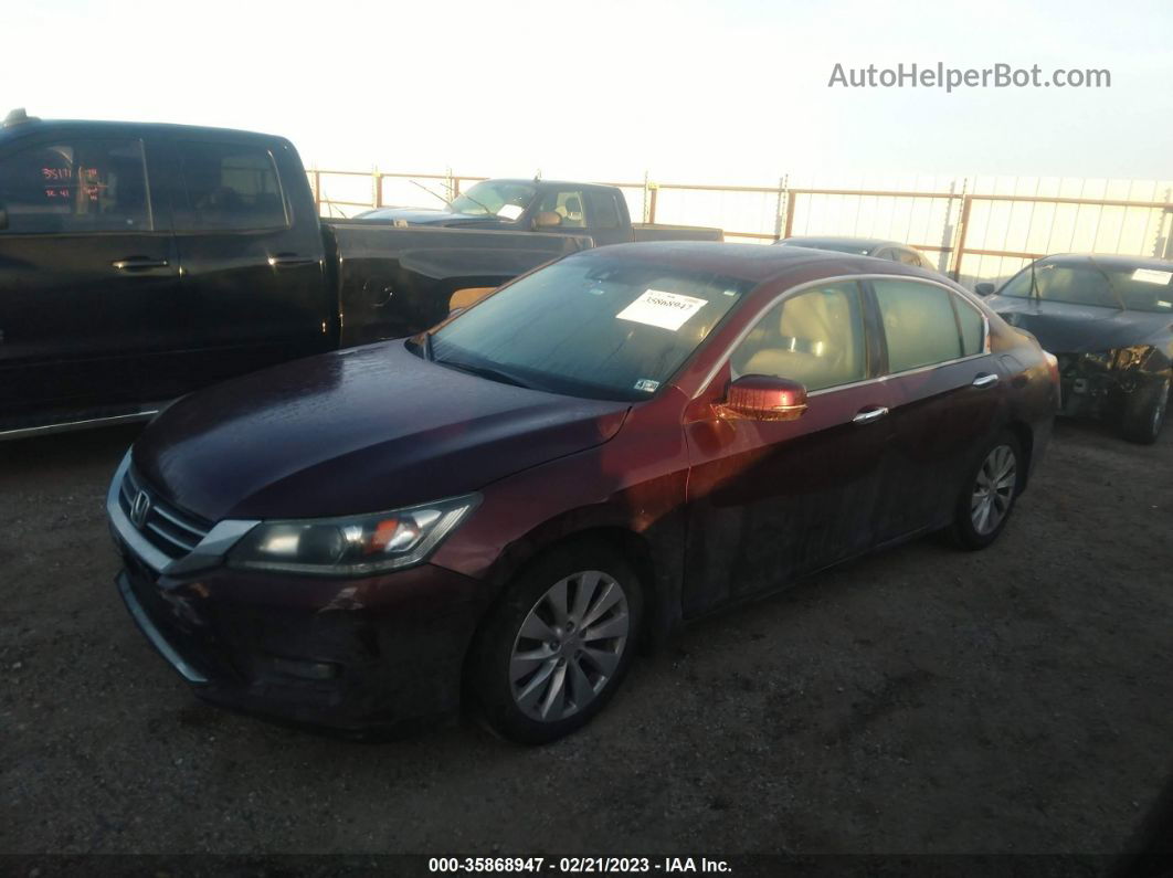 2015 Honda Accord Sedan Ex-l Burgundy vin: 1HGCR2F86FA230898