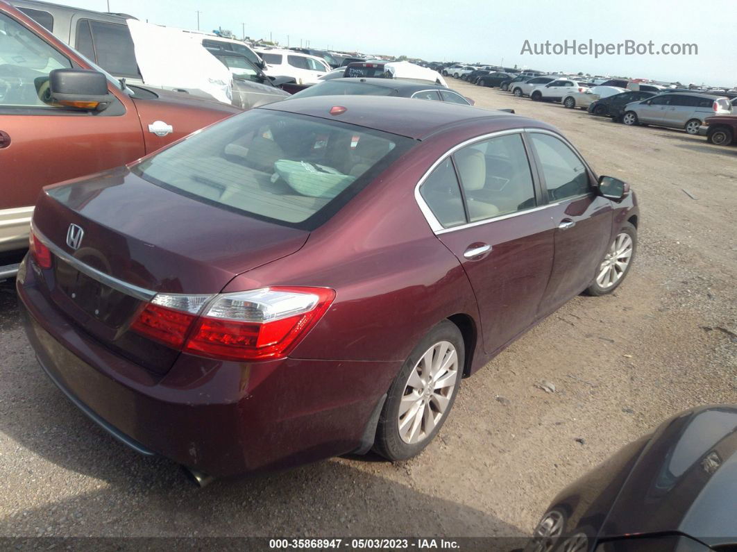 2015 Honda Accord Sedan Ex-l Burgundy vin: 1HGCR2F86FA230898