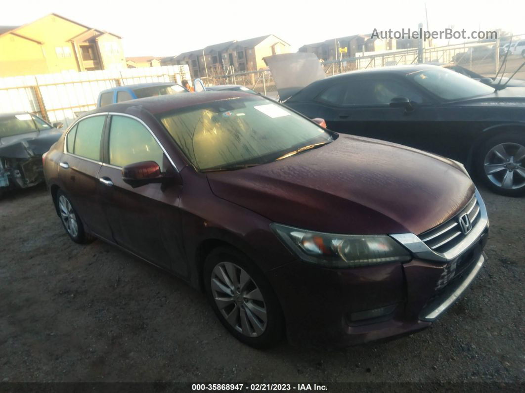 2015 Honda Accord Sedan Ex-l Burgundy vin: 1HGCR2F86FA230898