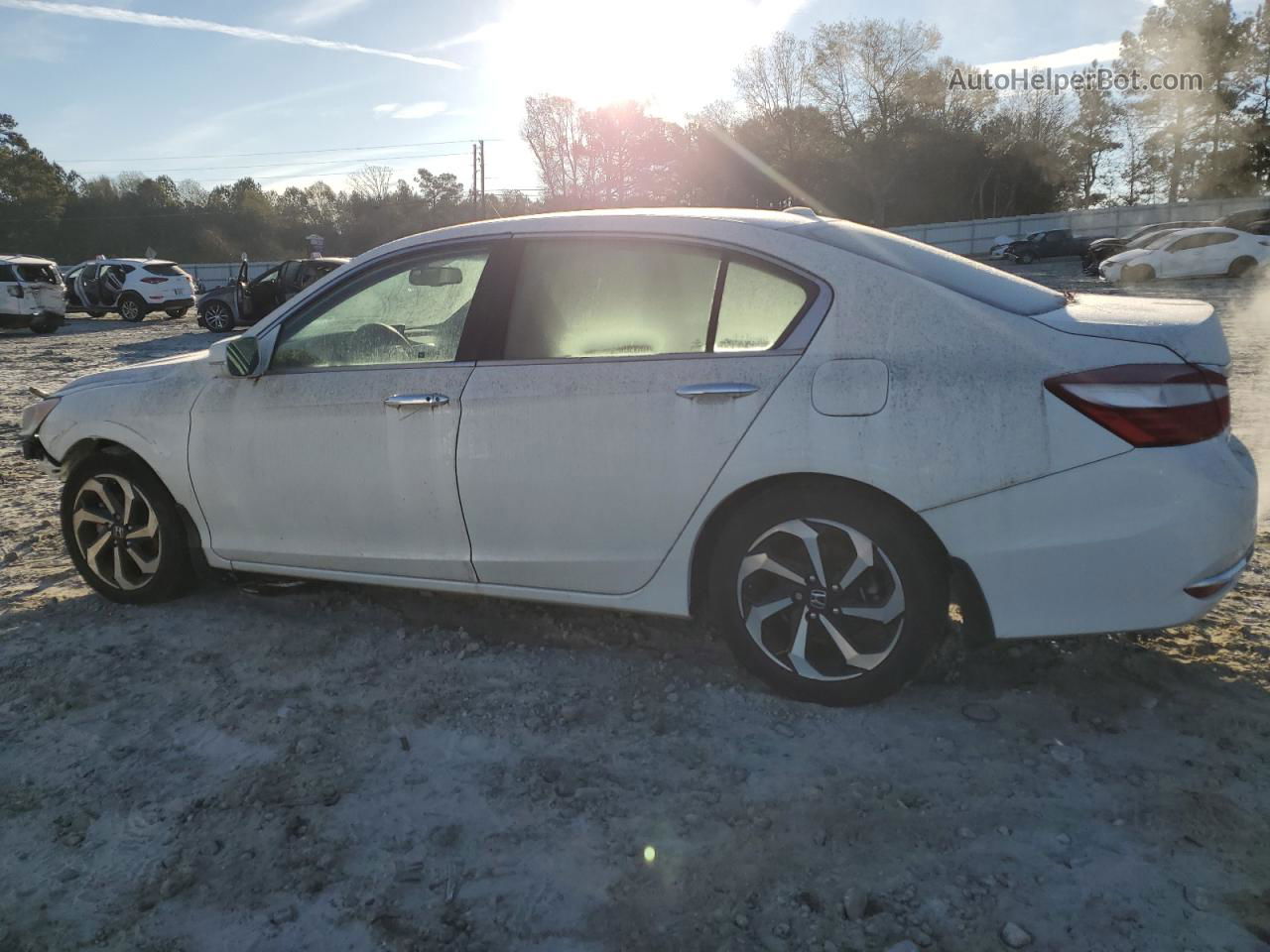 2017 Honda Accord Exl White vin: 1HGCR2F86HA190728