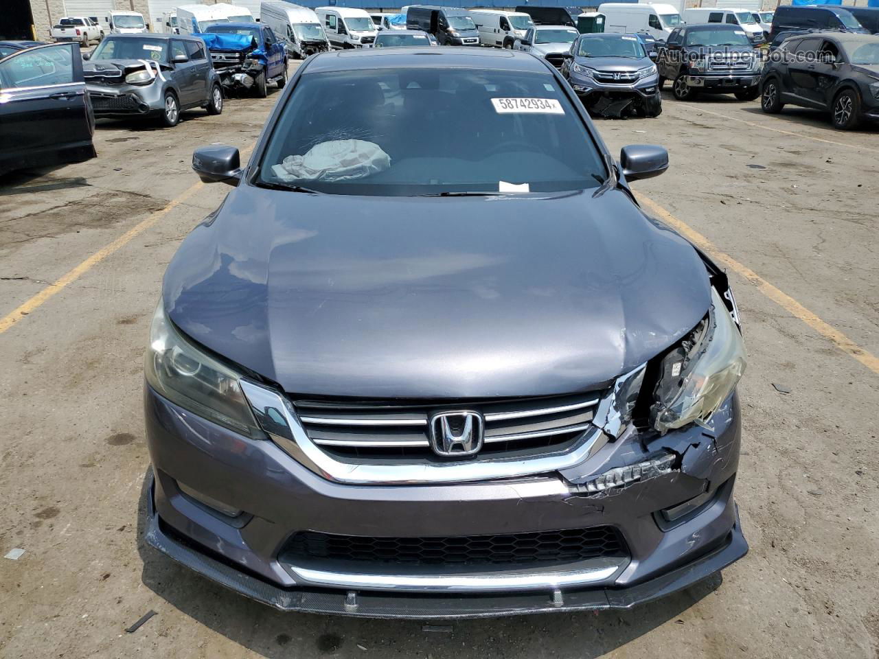 2014 Honda Accord Exl Gray vin: 1HGCR2F87EA015318