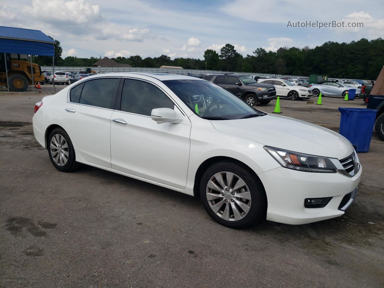 2014 Honda Accord Exl White vin: 1HGCR2F87EA117556