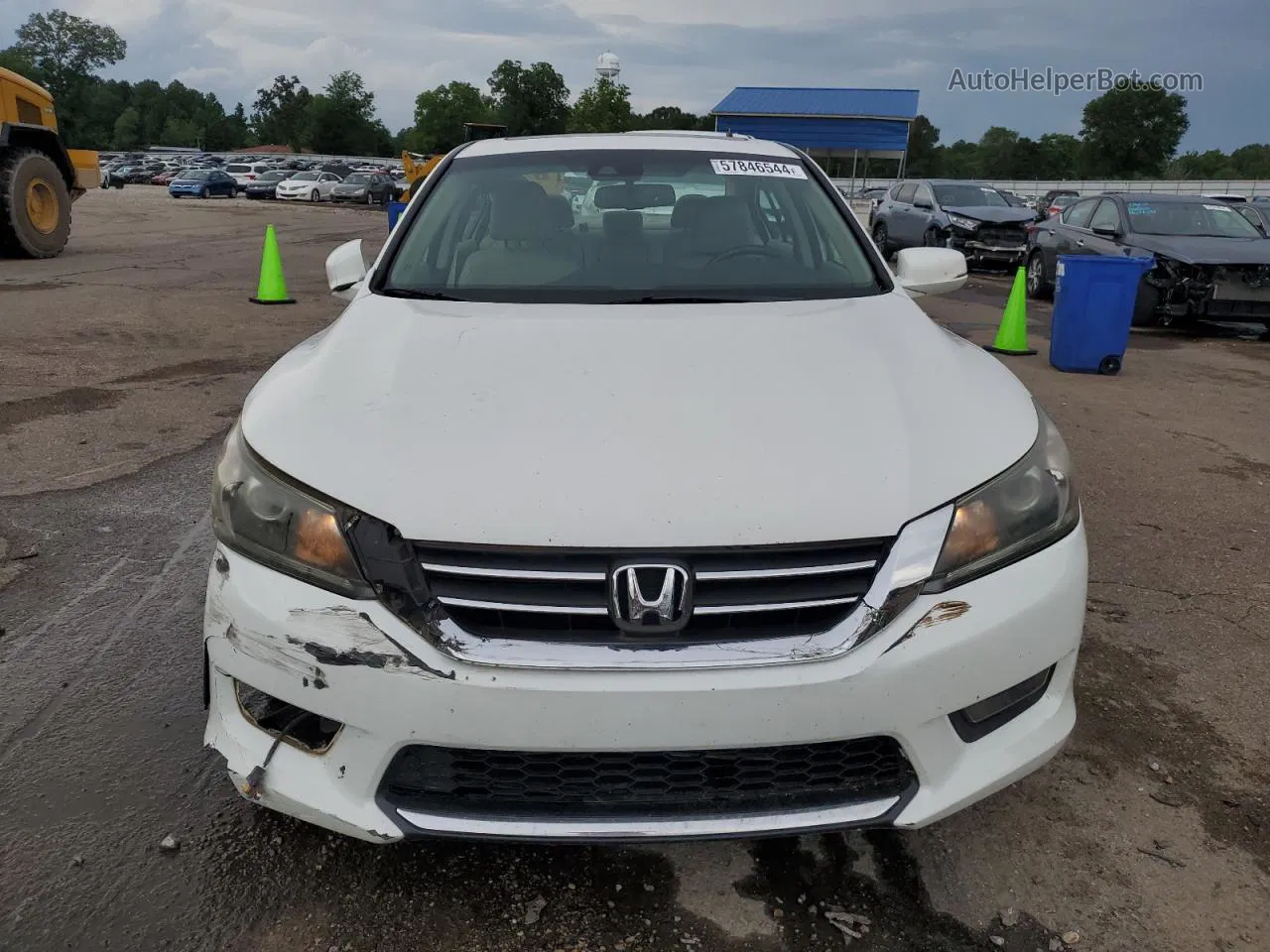 2014 Honda Accord Exl White vin: 1HGCR2F87EA159662