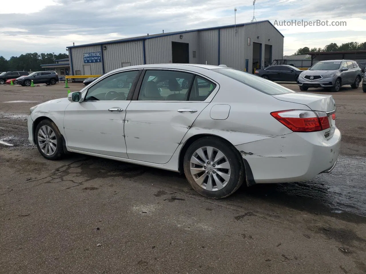 2014 Honda Accord Exl White vin: 1HGCR2F87EA159662