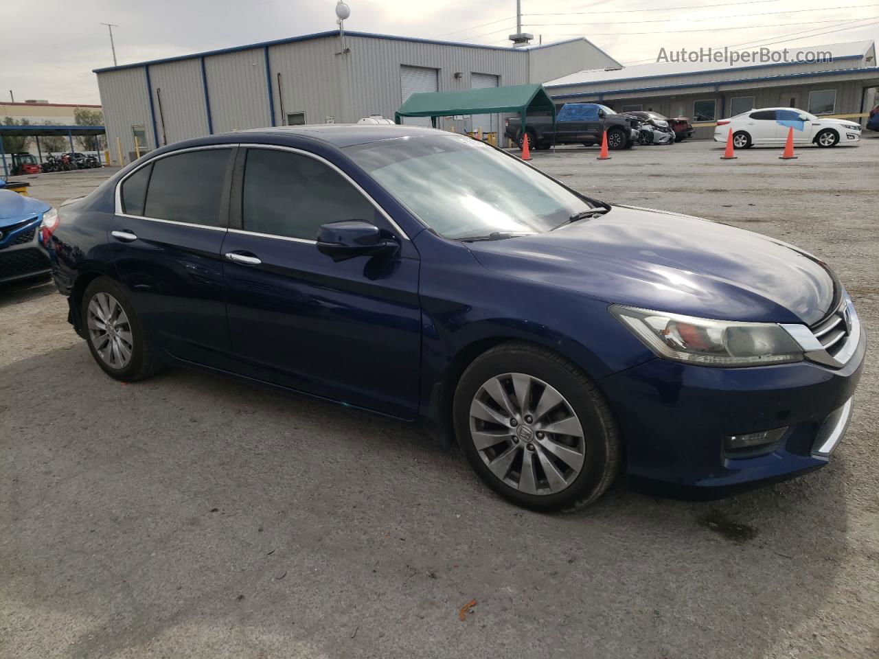 2014 Honda Accord Exl Blue vin: 1HGCR2F87EA188336