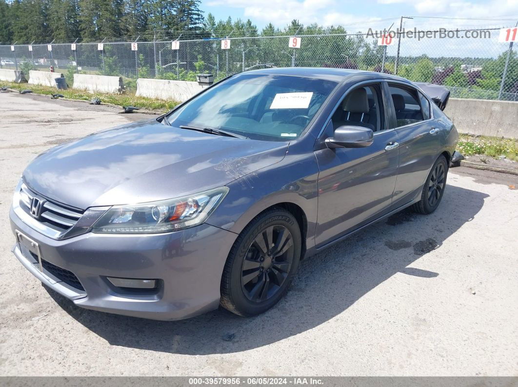 2014 Honda Accord Ex-l Blue vin: 1HGCR2F87EA226308