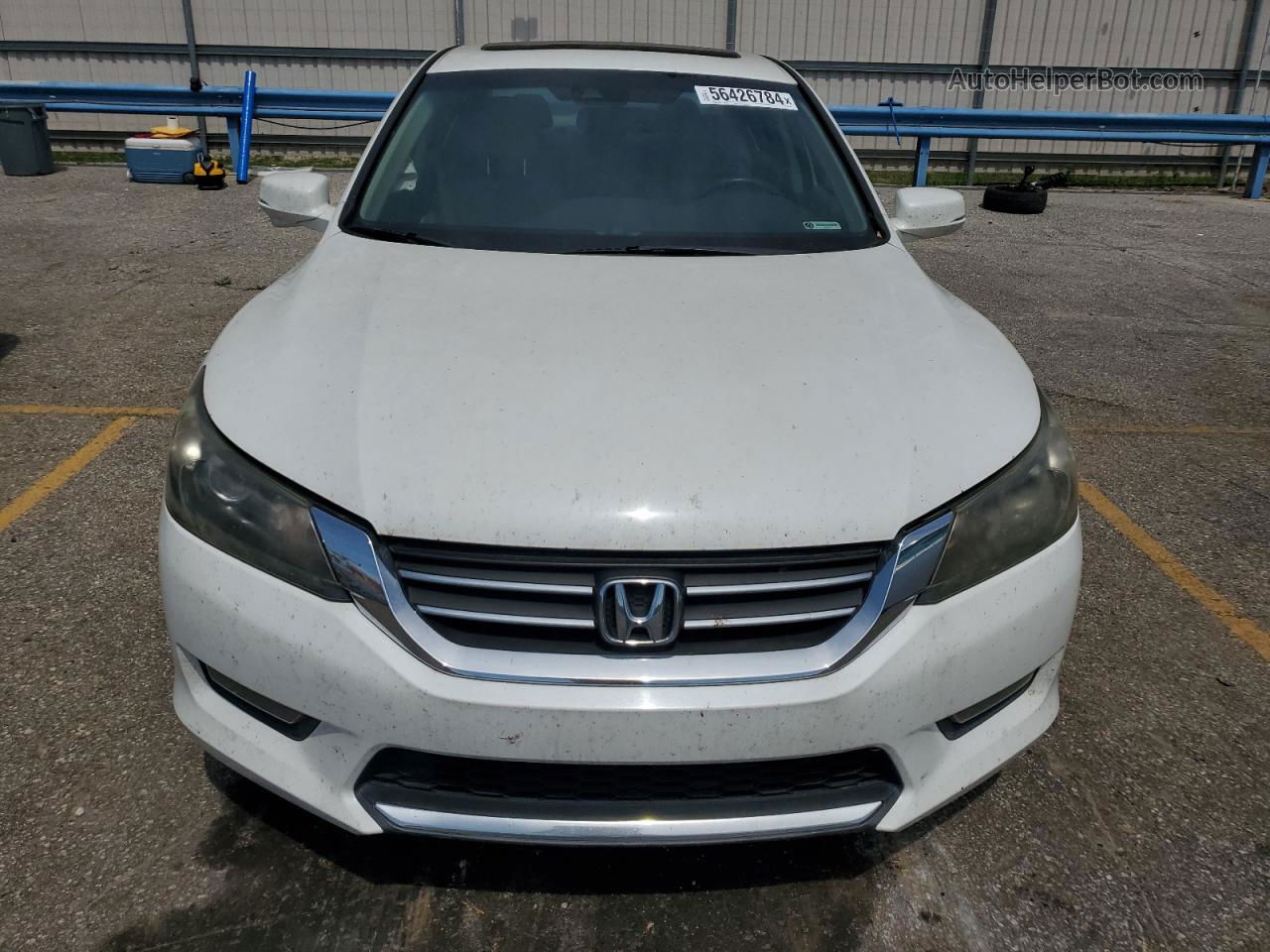 2014 Honda Accord Exl White vin: 1HGCR2F87EA230620