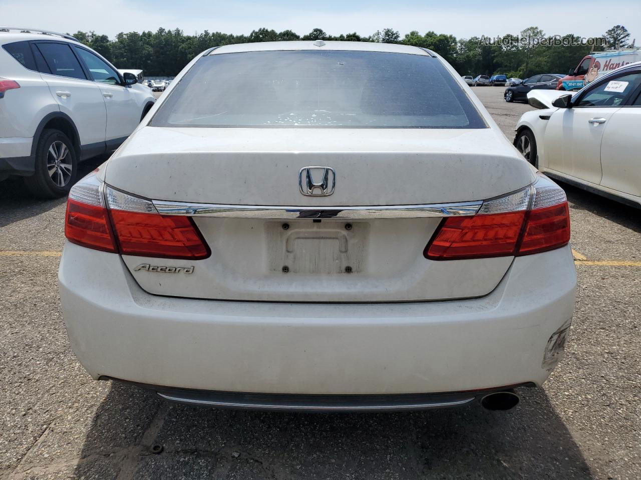 2014 Honda Accord Exl White vin: 1HGCR2F87EA230620