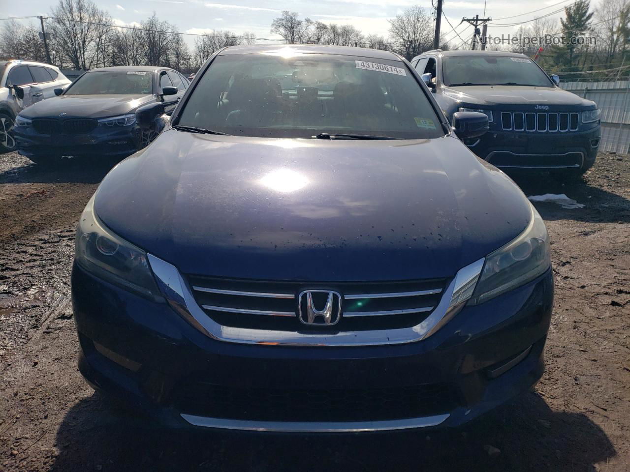 2014 Honda Accord Exl Blue vin: 1HGCR2F87EA306661