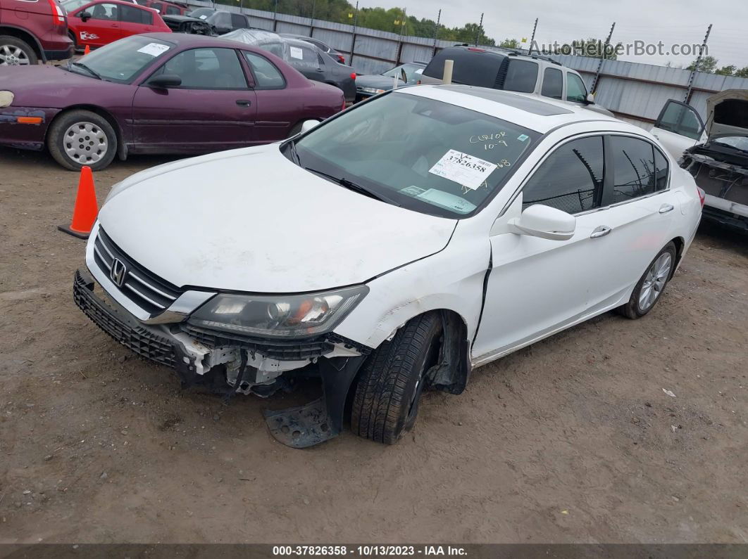 2015 Honda Accord Ex-l White vin: 1HGCR2F87FA141986