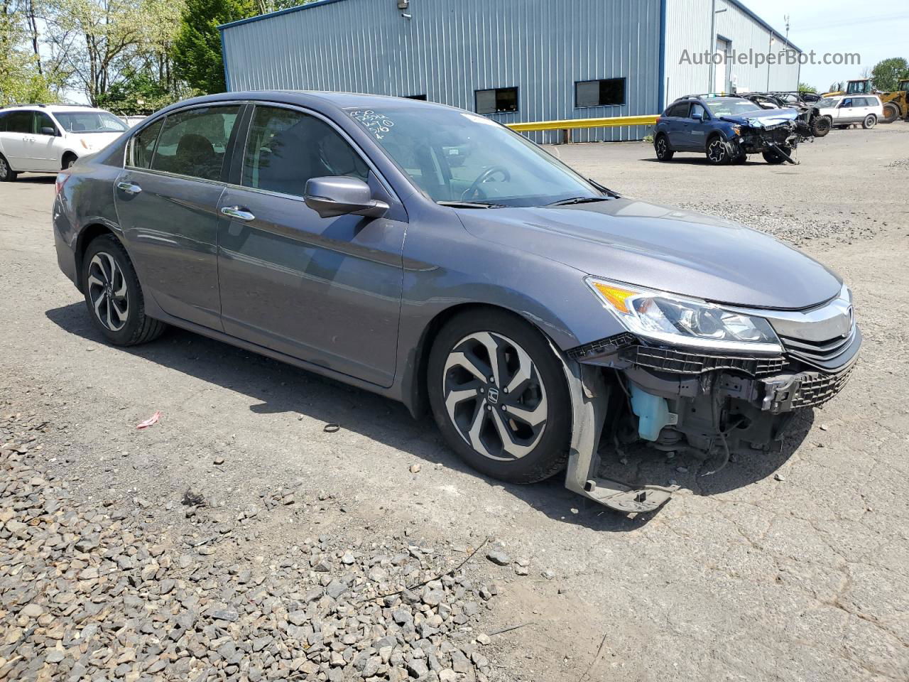 2016 Honda Accord Exl Серый vin: 1HGCR2F87GA033403