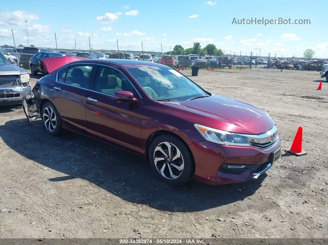 2016 Honda Accord Ex-l Maroon vin: 1HGCR2F87GA127684