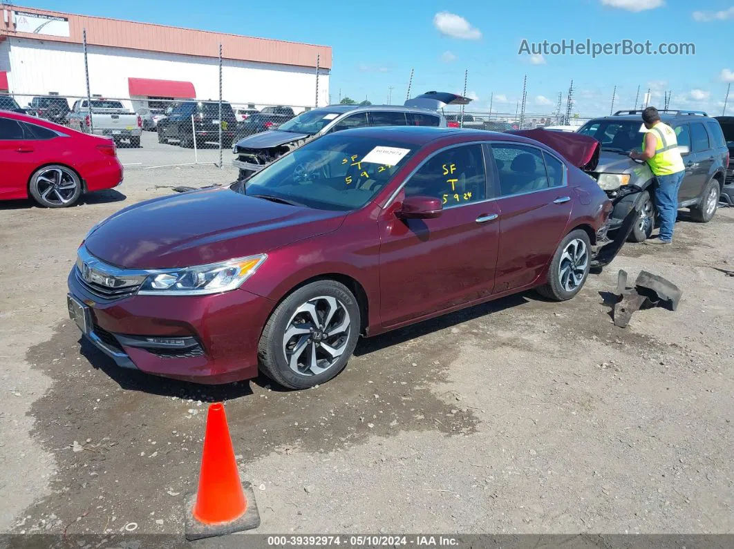 2016 Honda Accord Ex-l Maroon vin: 1HGCR2F87GA127684