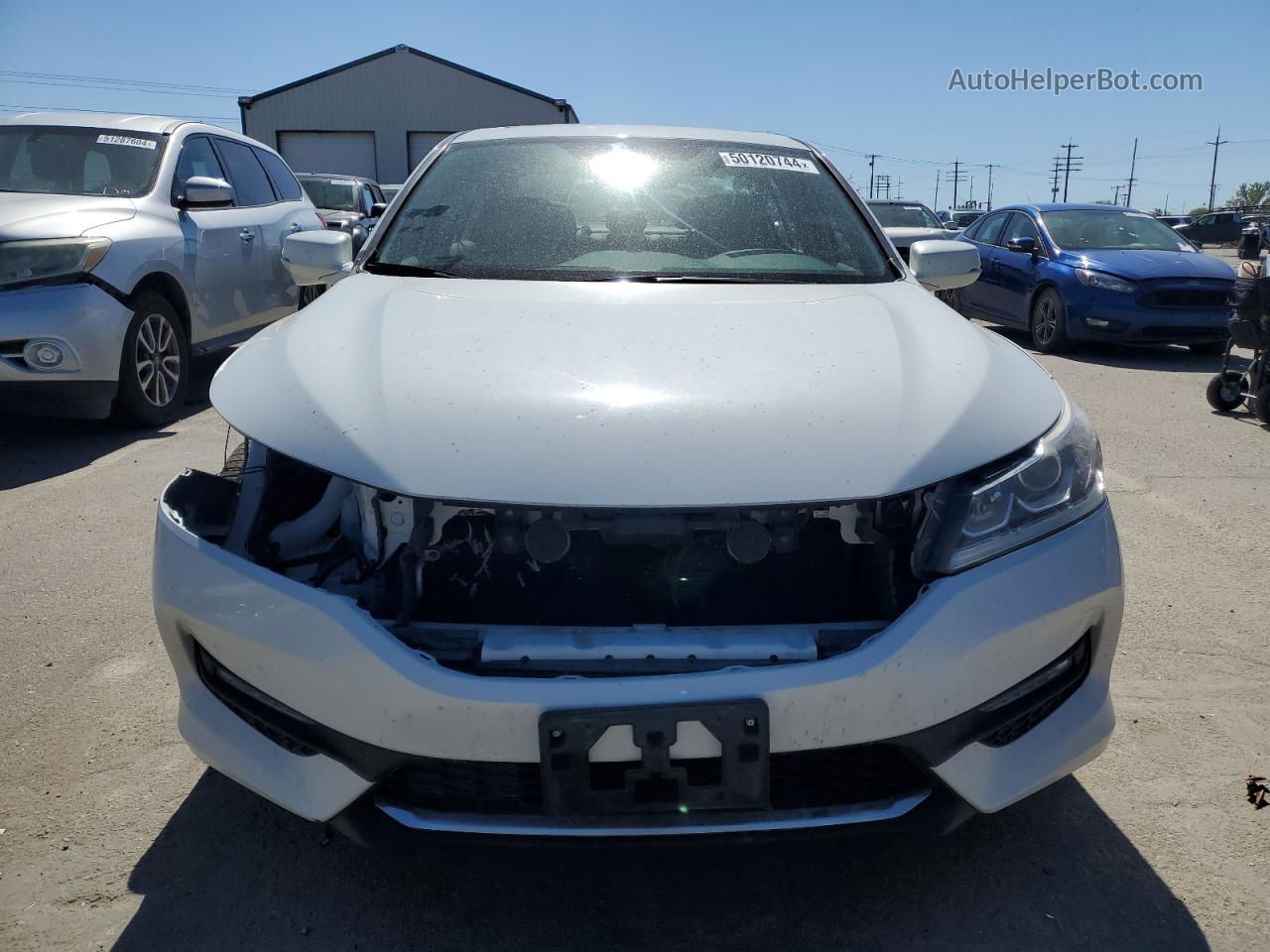 2017 Honda Accord Exl White vin: 1HGCR2F87HA034116