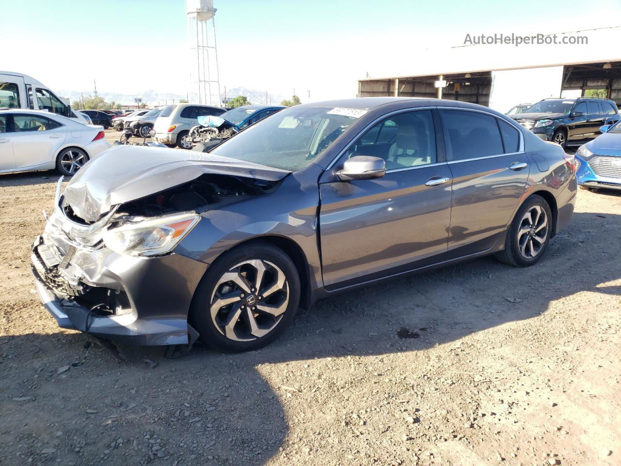 2017 Honda Accord Exl Gray vin: 1HGCR2F87HA049683