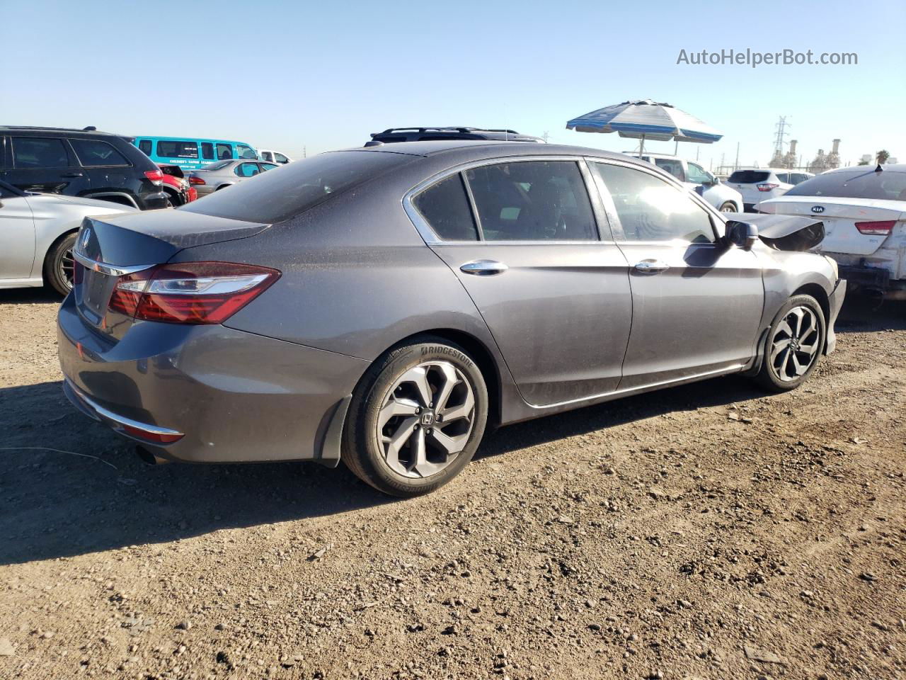 2017 Honda Accord Exl Gray vin: 1HGCR2F87HA049683