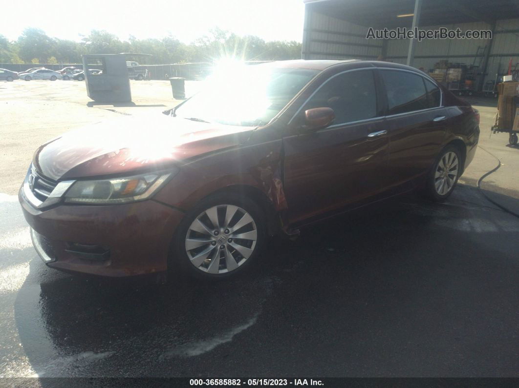 2014 Honda Accord Sdn Ex-l Brown vin: 1HGCR2F88EA144409